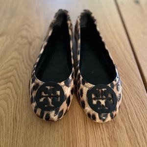 Leopard Tory Burch Minnie Ballet Flats